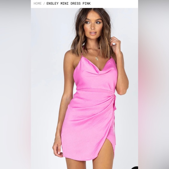 Princess Polly Easley Mini Dress Size 4 Pink New With Tags - Picture 2 of 4